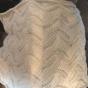 Infinity scarf.  Soft, warm, off white.
